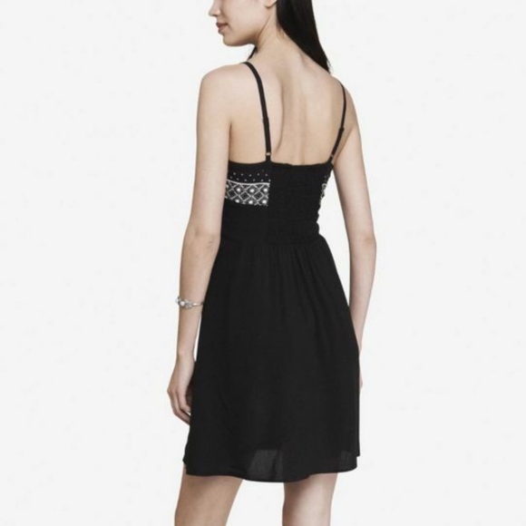 EXPRESS Black & White Printed Cami Sundress Dress - Picture 2 of 3
